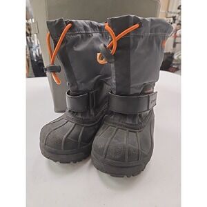 Columbia Unisex-Child Snow Boot Waterproof Toddler Size 8 Gray Orange Lined